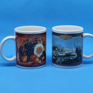 Currier & Ives Houston Harvest Mugs Set of 2